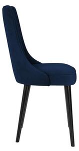 Čalouněná jídelní židle BILAR - černá / modrá