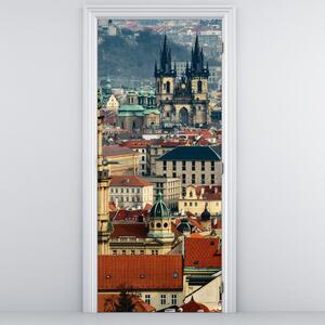 Fototapeta na dveře - Panorama Prahy (95x205cm)