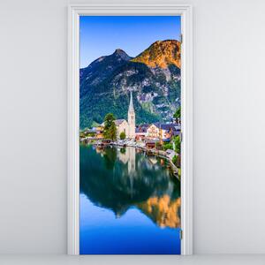 Fototapeta na dveře - Alpská vesnice (95x205cm)