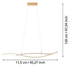 Eglo 901212 - LED Lustr na lanku GRISOLIA LED/20W/230V 4000K béžová