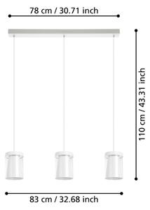 Eglo 901122-LED RGBW Stmívatelný lustr na lanku CHIUSELLO-Z 3xLED/3,7W/230V bílá