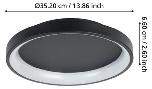 Eglo 901251 - LED Stmívatelné stropní svítidlo LORETELLO LED/12W/230V černá + DO