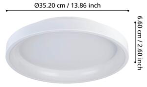 Eglo 901248 - LED Stmívatelné stropní svítidlo LORETELLO LED/12W/230V bílá + DO