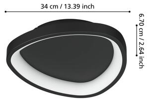 Eglo 901584 - LED Stmívatelné stropní svítidlo LORETELLO LED/12W/230V černá + DO