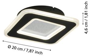 Eglo 901239 - LED Nástěnné svítidlo MACCHIONI LED/12W/230V 4000K černá