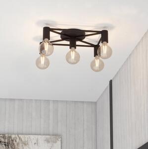 Eglo 43721 - Stropní svítidlo SPEKE 5xE27/40W/230V černá