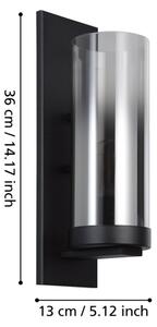 Eglo 44003 - Nástěnné svítidlo TOOTHILL 1xE27/40W/230V černá