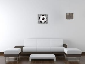Obraz s hodinami Fotbalový míč Rozměry: 30 x 30 cm