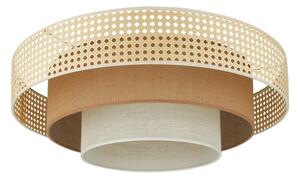 Brilagi - LED Stropní svítidlo CEDAR LUNETA LED/26W/230V ratan/hnědá/krémová