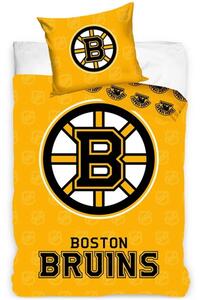 Hokejové ložní povlečení NHL Boston Bruins Shields - 100% bavlna Renforcé - 70 x 90 cm + 140 x 200 cm