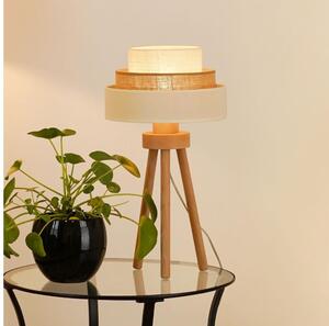 Brilagi - Stolní lampa DENVER LUNETA 1xE27/15W/230V béžová/hnědá/krémová