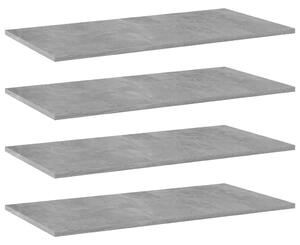 Přídavné police 4 ks betonově šedé 80 x 40 x 1,5 cm dřevotříska
