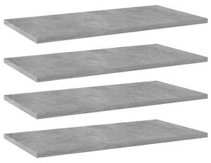 Přídavné police 4 ks betonově šedé 60 x 30 x 1,5 cm dřevotříska