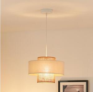 Brilagi - Lustr na lanku DALLAS 1xE27/15W/230V pr. 30 cm hnědá/krémová/bílá