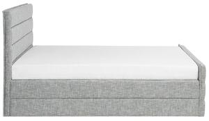 Světle šedá čalouněná postel 180x200 VALBONNE