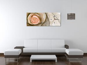 Obraz s hodinami Nádherná růže fraktál Rozměry: 30 x 30 cm