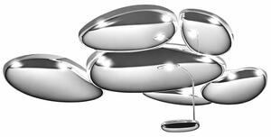 Artemide Stříbrné kovové stropní LED světlo Skydro 143 x 136 cm