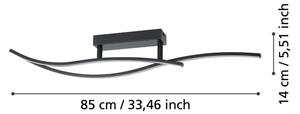 Eglo 901206 - LED Stropní svítidlo GRISOLIA LED/12W/230V 4000K černá