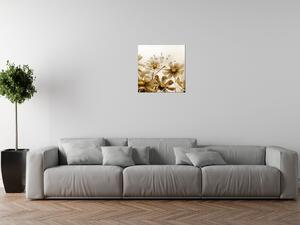 Obraz s hodinami Květnatá krása Rozměry: 40 x 40 cm