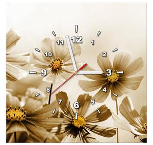 Obraz s hodinami Květnatá krása Rozměry: 40 x 40 cm