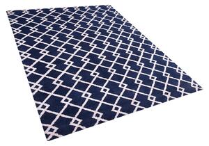 Modrý geometrický koberec 140x200 cm SERRES