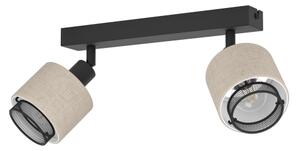 Eglo 43657 - Nástěnné svítidlo ROSLEY 2xE14/40W/230V černá/béžová