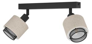 Eglo 43657 - Nástěnné svítidlo ROSLEY 2xE14/40W/230V černá/béžová