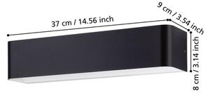 Eglo 901018 - LED Nástěnné svítidlo SANIA LED/12W/230V 3000K černá