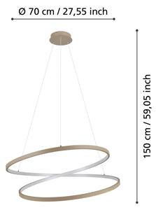 Eglo 901141 - LED Lustr na lanku RUOTALE LED/42W/230V 3000K béžová