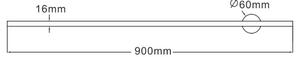 Zuma Line W90477-90BK - LED Nástěnné svítidlo TROY LED/12W/230V 90 cm černá