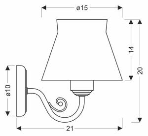 Nástěnná lampa ROSSINI 1xE27/40W/230V