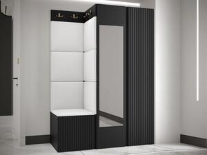 Předsíňová sestava Towiro Slim XXIV, Barva: černá, Barva látek:: ekokůže Soft 017 (bíla) 5903211221972