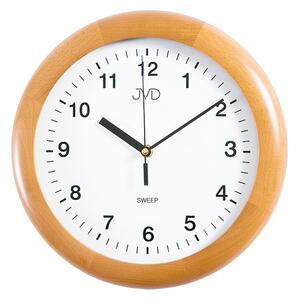 Netikající tiché dřevěné nástěnné hodiny JVD NS2341/68