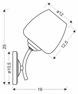 Nástěnná lampa ZINA 1xE27/40W/230V