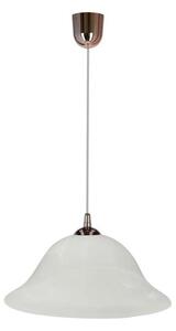 Lustr na lanku VERA 1xE27/60W/230V měděná/bílá