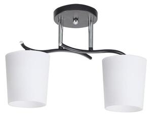 Lustr na tyči ESNYR 2xE27/40W/230V černá/bílá