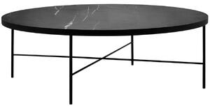 Černý mramorový konferenční stolek MICADONI STEPPE 90 cm