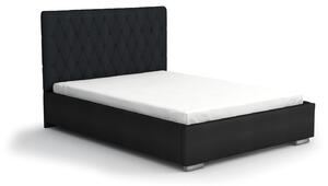 - Designová manželská postel 140x200 SIRENA - černá / béžová