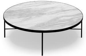 Bílý mramorový konferenční stolek MICADONI STEPPE 90 cm