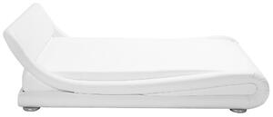 Bílá kožená postel 160x200 cm AVIGNON