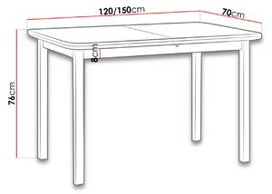 Rozkládací kuchyňský stůl 120x70 cm ARGYLE 4 - olše