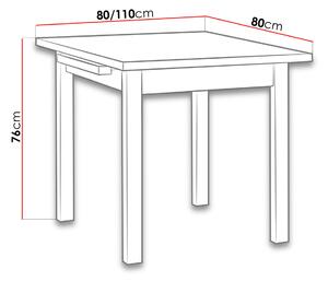 Rozkládací stůl do kuchyně 80x80 cm ARGYLE 7 - bílý