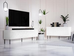 Sada nábytku do obývacího pokoje Lameller, Barva: bílá / bílá + černý Mirjan24 5903211215476