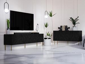 Sada nábytku do obývacího pokoje Lameller, Barva: černý / černý + zlatý Mirjan24 5903211215490