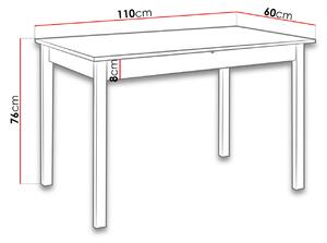 Stůl do kuchyně 110x60 cm ARGYLE 2 - dub sonoma