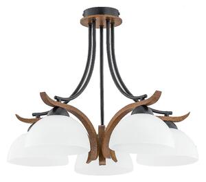 Přisazený lustr BAFIA 5xE27/15W/230V hnědá