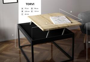 Stylový konferenční stolek Torvi - dub sonoma