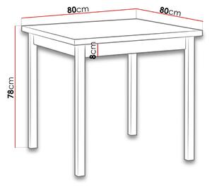 Stůl do kuchyně 80x80 cm ARGYLE 9 - bílý