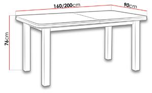 Rozkládací kuchyňský stůl 160x90 cm BANGS 5 - ořech