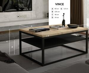 AKCE - Praktický konferenční stolek Vince - dub sonoma